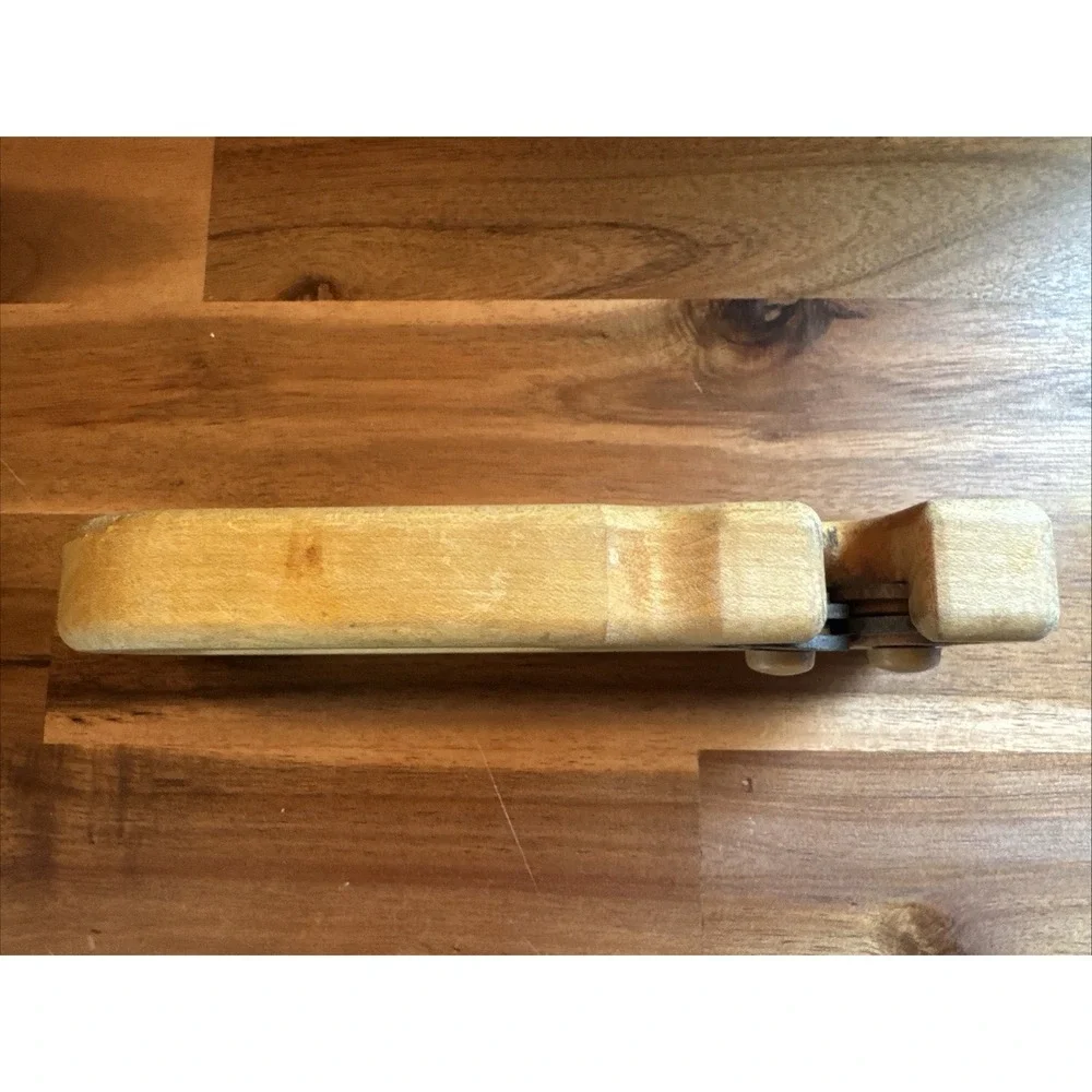 VTG Chicago Cutlery Wooden‎ Knife Sharpener Ceramic Wheel Kitchen Tool